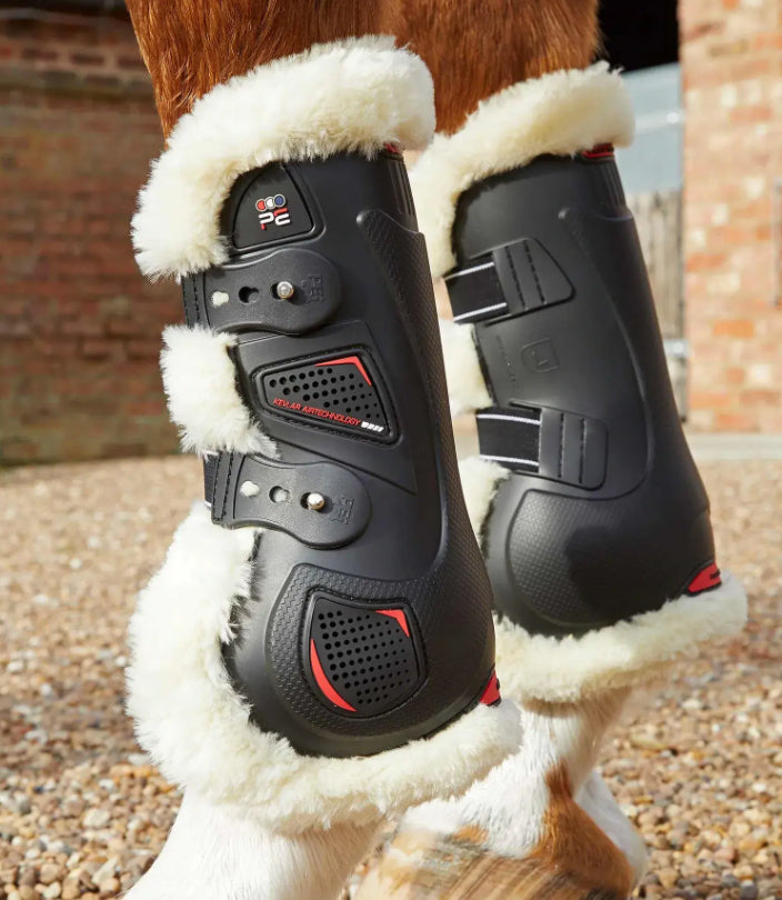 Premier Equine Techno Wool Tendon Boots- Black