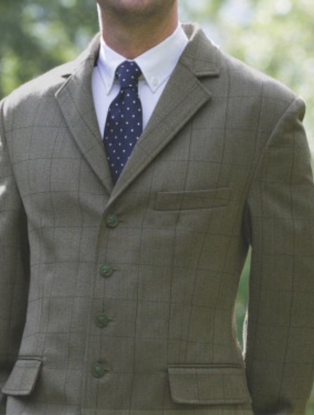 Foxbury Tweed Riding Jacket - Olive