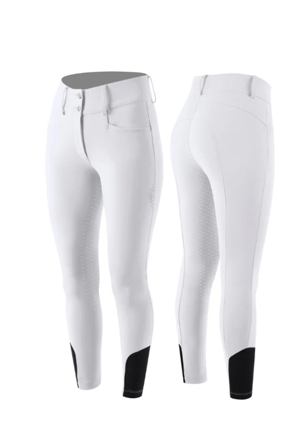 Animo ladies nuka high waist full grip breeches white