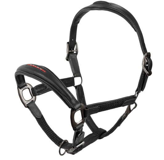Animo Utility Leather Headcollar - Nero Black