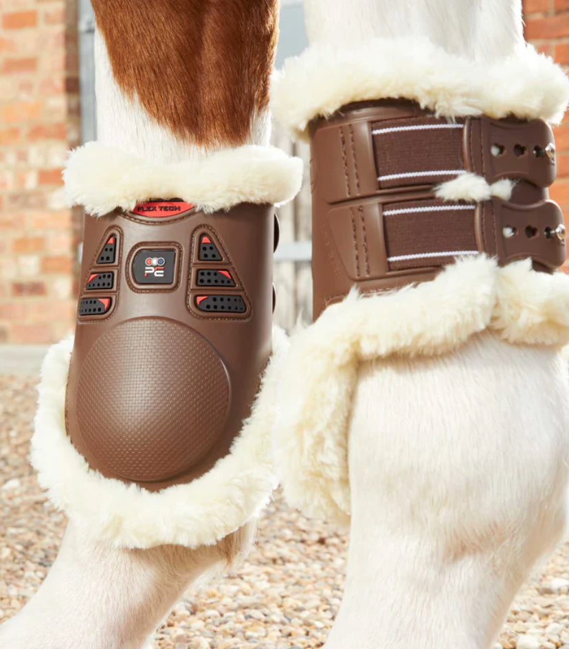 Premier Equine Techno Wool Fetlock Boots - BROWN