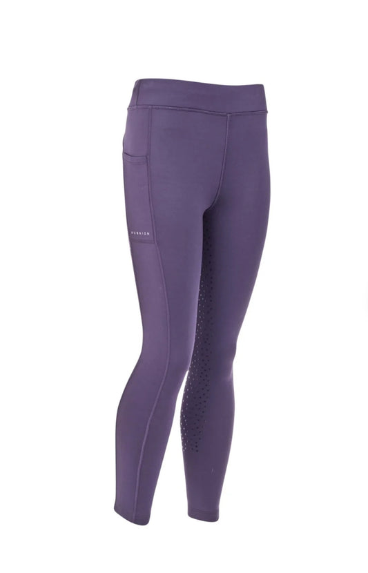 Shires Aubrion Young Rider Purple Shield Winter Riding Tights