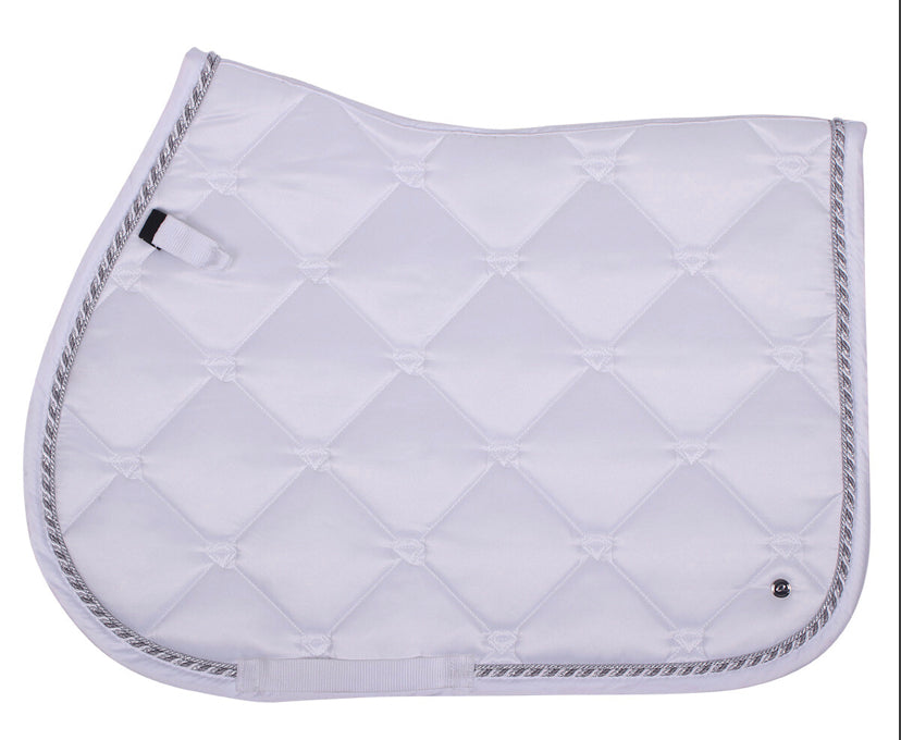 QHP Saddlepad Havana - White